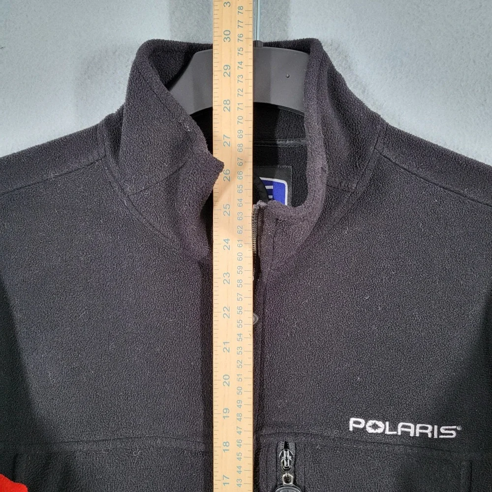 Polaris Pure‎ Fleece Jacket Men's M Black Red Full Zip Outdoor